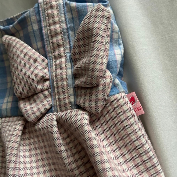 🎀 CUTE PASTEL GINGHAM RIBBON TOTE PURSE WITH STRAP - Picture 2 of 3